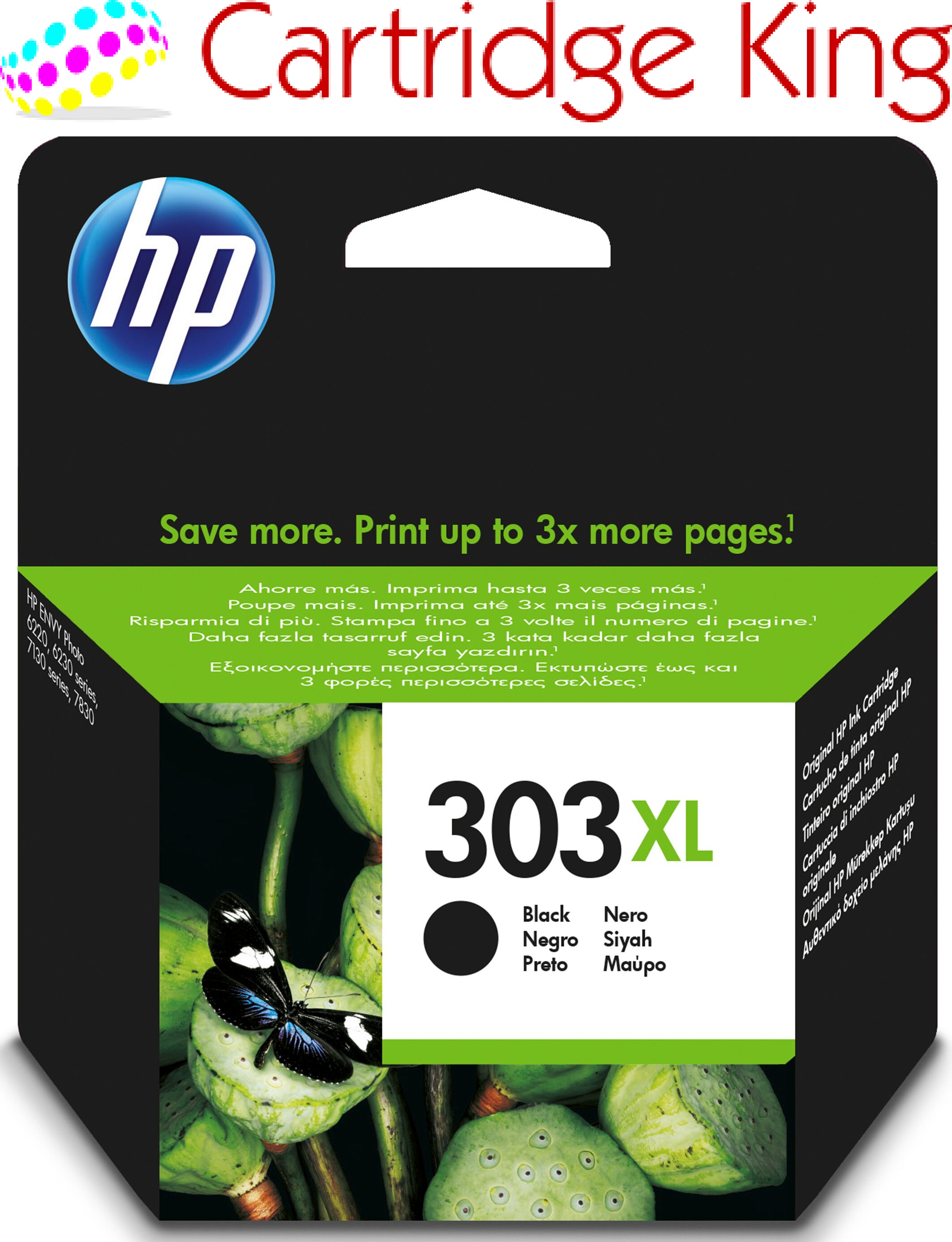 Tinta original HP 303XL para impresora HP ENVY Inspire 7220e 7221e 7224e - Imagen 1 de 1