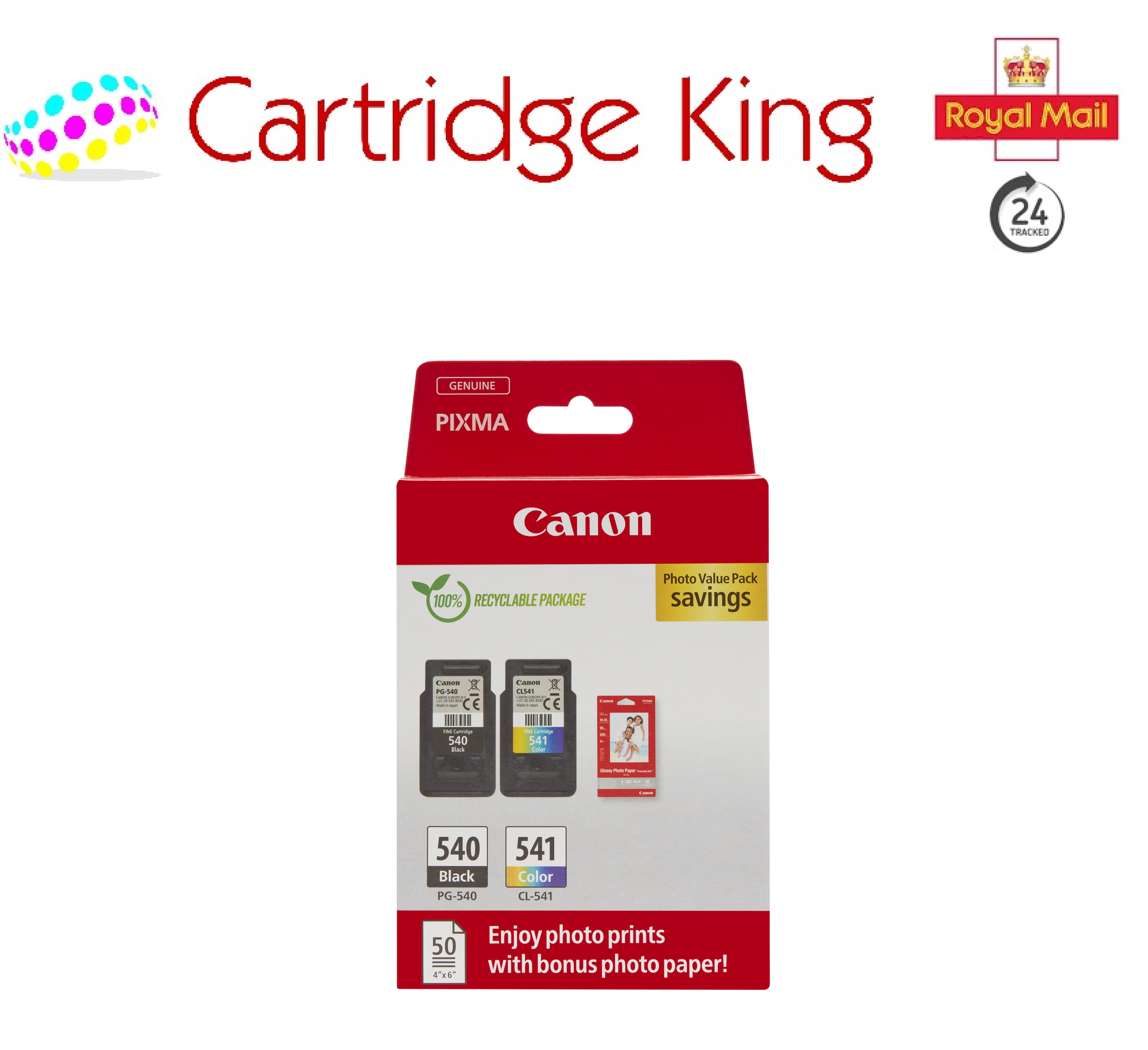 Canon PG540 Black CL541 Colour Ink Cartridge Photo Value Pack For MG4250 Printer - Image 39
