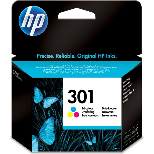 Genuine HP 301 colour ink cartridge for Deskjet 1000 tri-colour CH562EE
