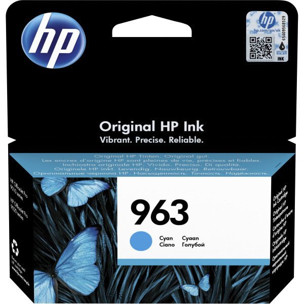 HP 963 Cyan Original Ink Cartridge for HP OfficeJet Pro 9010e All-in-One Printer